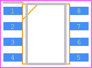 DMC3025LSDQ-13 - Diodes Incorporated PCB footprint - Small Outline Packages - Small Outline Packages - DMC3025LSDQ-13