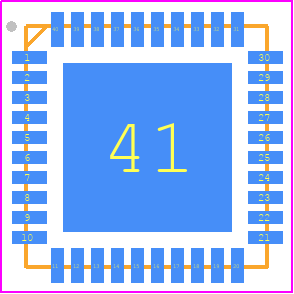 MAX2170ETL/V+ - Analog Devices PCB footprint - Quad Flat No-Lead - Quad Flat No-Lead - 40-LFCSP-6X6X0.75