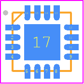 NCS37021MNTWG - onsemi PCB footprint - Quad Flat No-Lead - Quad Flat No-Lead - QFN16 3x3, 0.5P CASE 485FQ ISSUE B