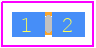 BVRA0402-04PFR - Bourns PCB footprint - Varistors Chip - Varistors Chip - 0402 (1005 Metric)