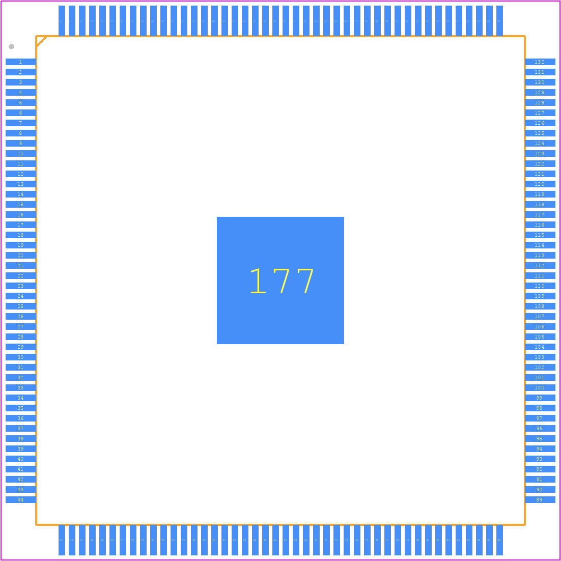 F28P650DH6PTP - Texas Instruments PCB footprint - Quad Flat Packages - Quad Flat Packages - PTP0176H