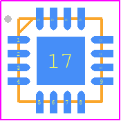 PMA3-5123+ - Mini-Circuits PCB footprint - Quad Flat No-Lead - Quad Flat No-Lead - 16-Lead QFN 3x3 mm