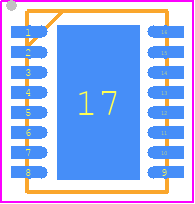 PCF2131TF - NXP PCB footprint - Small Outline No-lead - Small Outline No-lead - SOT1992-1 (HLSON16)