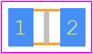 CR10000F - MERITEK PCB footprint - Resistor Chip - Resistor Chip - 0805 .
