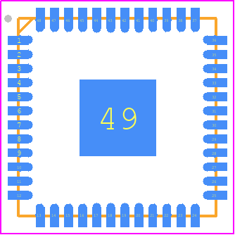STSPIN32G0A1 - STMicroelectronics PCB footprint - Quad Flat No-Lead - Quad Flat No-Lead - VFQFPN48 7 x 7 x 1.0 - 48L, pitch 0.5