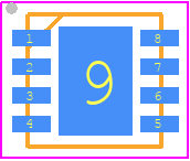 TSB952IYQ2T - STMicroelectronics PCB footprint - Small Outline No-lead - Small Outline No-lead - : DFN8L 3x3 _2021-1.