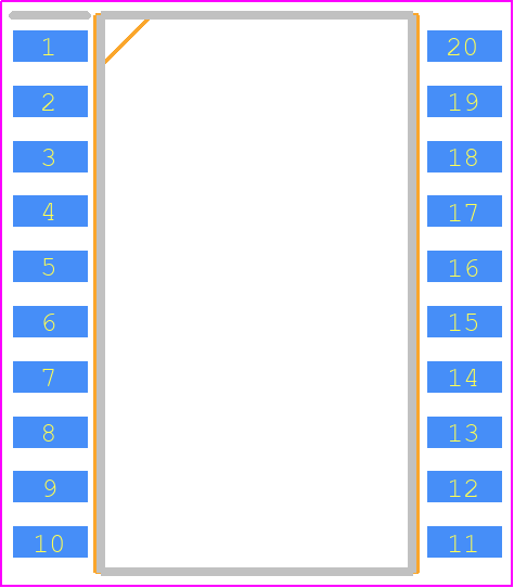 ATA3741P2-TGSY - Microchip PCB footprint - Small Outline Packages - Small Outline Packages - SO 20