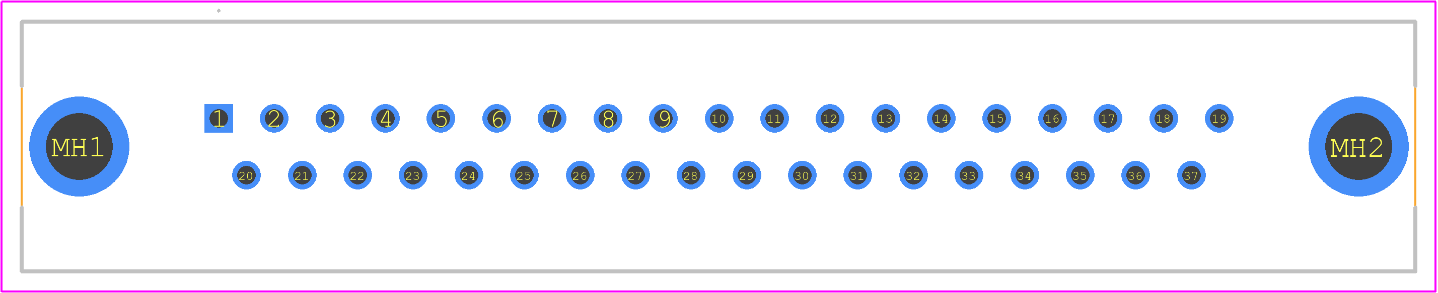 L717-DC37P-U - Amphenol PCB footprint - Other - Other - L717-DC37P-U-2