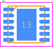 TPS923655DRRR - Texas Instruments PCB footprint - Small Outline No-lead - Small Outline No-lead - DRR0012C