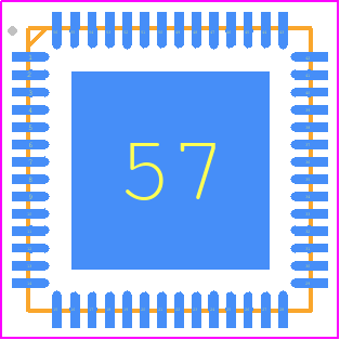 STPMIC25DPQR - STMicroelectronics PCB footprint - Quad Flat No-Lead - Quad Flat No-Lead - WFQFN 56L (6.5X6.5X0.9)