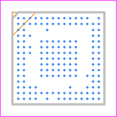 KL520B1311A - Kneron PCB footprint - BGA - BGA - TFBGA 8x8 159io