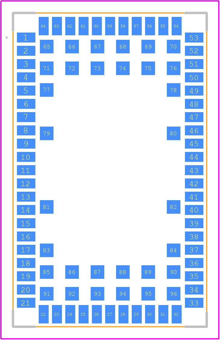 SARA-R520-02B - u-blox PCB footprint - Other - Other - 26mm x 16mm x 2.45mm