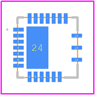 STACF01A - STMicroelectronics PCB footprint - Other - Other - 23-Pin QFN