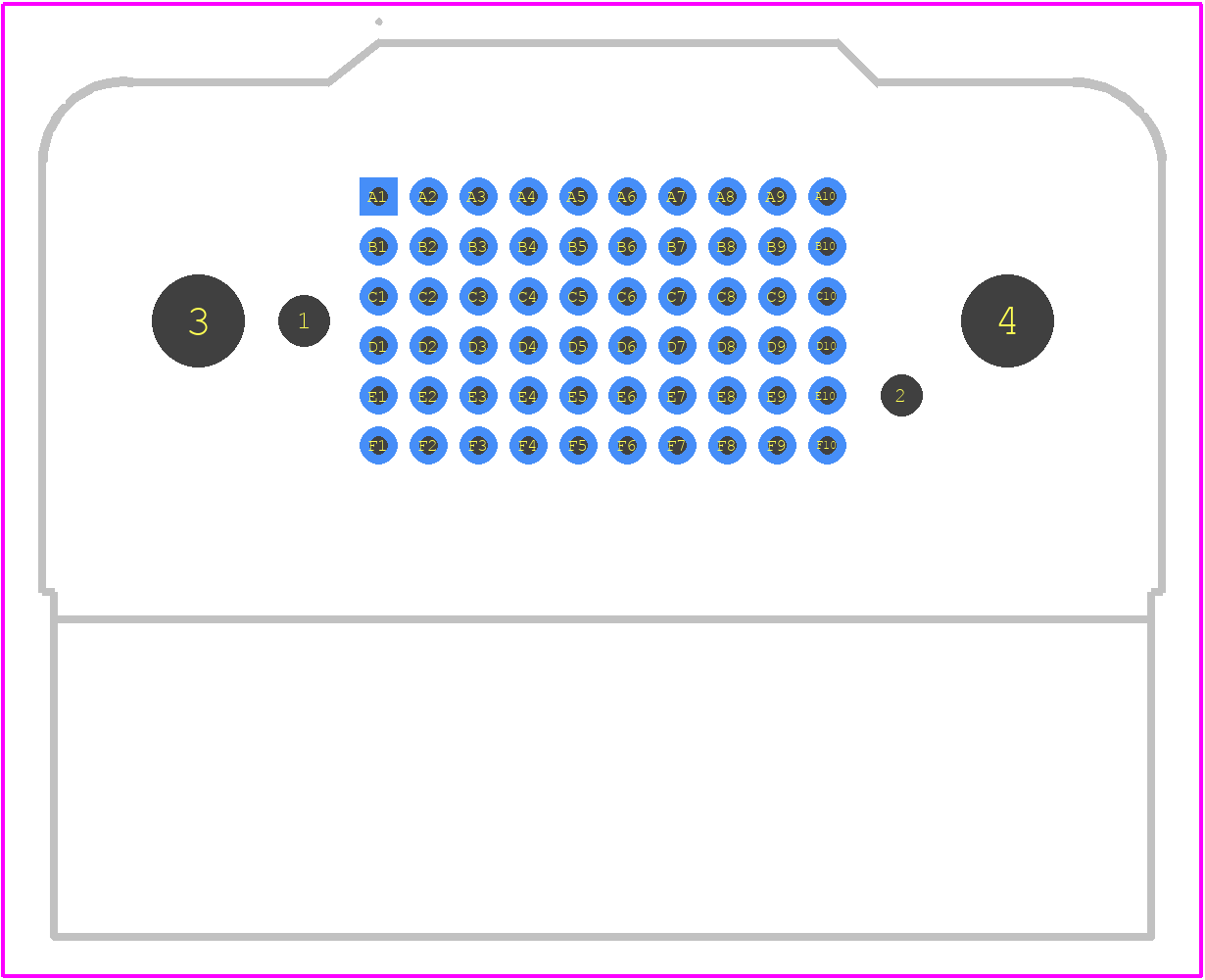 VRRAM-06-10-50-04-N - Molex PCB footprint - Other - Other - VRRAM-06-10-50-04-N-2