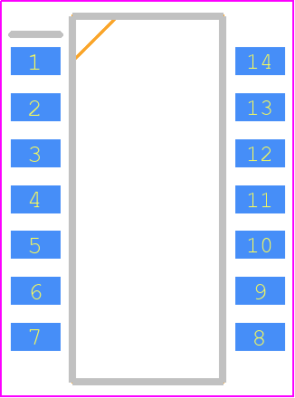 AN6554NS - Panasonic PCB footprint - Small Outline Packages - Small Outline Packages - SOP014-P-0225A