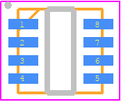 ZXPD4000DH-7 - Diodes Incorporated PCB footprint - Small Outline No-lead - Small Outline No-lead - V-DFN3030-8
