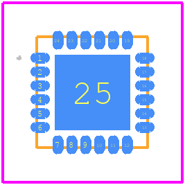 1077956 - Qorvo PCB footprint - Other - Other - 24 Pin 4 mm x 4 mm
