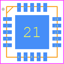 MAX17526BATP+T - Analog Devices PCB footprint - Quad Flat No-Lead - Quad Flat No-Lead - T2055+6C