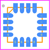 AIC1638 - Apex Microtechnology PCB footprint - Quad Flat No-Lead - Quad Flat No-Lead - 16-pin QFN