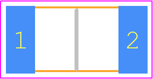 CS121WF100MT4E - Uniroyal Elec PCB footprint - Resistor Chip - Resistor Chip - CS12
