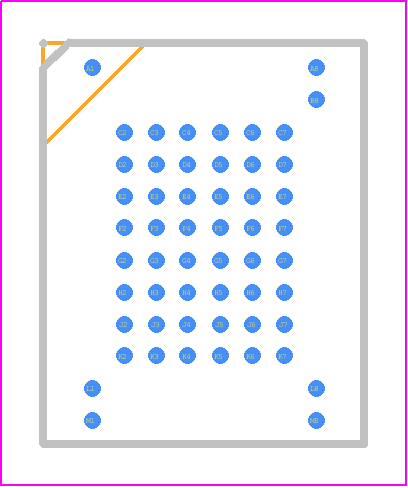 NAND256W3A2BZA6E - STMicroelectronics PCB footprint - BGA - BGA - VFBGA55
