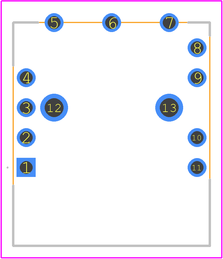 OCTI140550 - Radiall PCB footprint - Other - Other - OCTI140550-4
