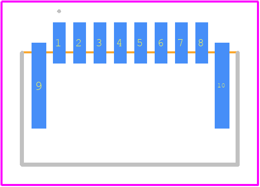 HFW8R-2STAE1H1LF - Amphenol PCB footprint - Other - Other - HFW8R-2STAE1H1LF-1