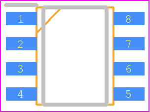 CA-IS3720LS - ChipAnalog PCB footprint - Small Outline Packages - Small Outline Packages - 8‐Pin SOIC