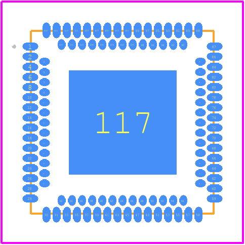 IW612HN - NXP PCB footprint - Other - Other - HVQFN116 (SOT2086-1)