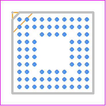 LPC4072FET80 - NXP PCB footprint - BGA - BGA - SOT1328-1