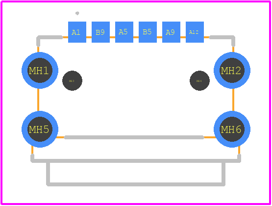 USB-C20-S-RA-CS22B-SMT-WP-BK-TR - Adam Tech PCB footprint - Other - Other - USB-C20-S-RA-CS22B-SMT-WP-BK-TR-2