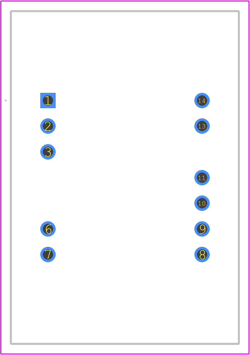 SA10-11SRWA - Kingbright PCB footprint - Other - Other - 14-DIP