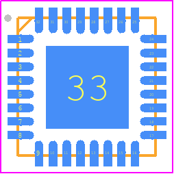 PVGA-273+ - Mini-Circuits PCB footprint - Quad Flat No-Lead - Quad Flat No-Lead - NC