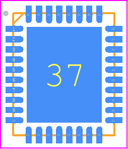 BQ25856QWRRVRQ1 - Texas Instruments PCB footprint - Quad Flat No-Lead - Quad Flat No-Lead - RRV0036B