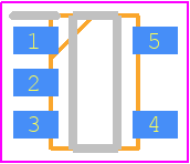 ACS37041-2 - Allegro Microsystems PCB footprint - SOT23 (5-Pin) - SOT23 (5-Pin) - ACS37041 LH 5-Pin SOT23W