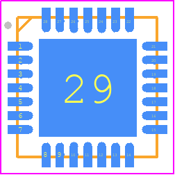 TPS6565342RHDTQ1 - Texas Instruments PCB footprint - Quad Flat No-Lead - Quad Flat No-Lead - RHD (S-PVQFN-N28+)