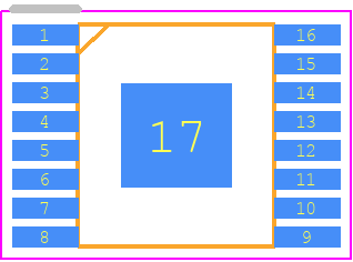 TPS54295PWP - Texas Instruments PCB footprint - Small Outline Packages - Small Outline Packages - PWP (R-PDSO-G16) (1)