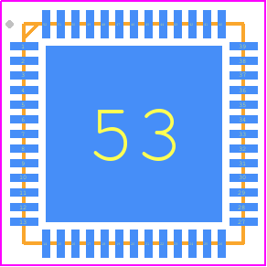 LC709501FQD-A00TXG-ENG - onsemi PCB footprint - Quad Flat No-Lead - Quad Flat No-Lead - QFN52 6x6, 0.4P CASE 485BE-01 ISSUE B(thickness 1mm)