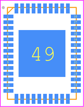 IPS4140HQ-1 - STMicroelectronics PCB footprint - Quad Flat No-Lead - Quad Flat No-Lead - QFN48L 8x6