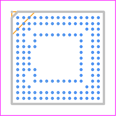 STM32N647Z0H3Q - STMicroelectronics PCB footprint - BGA - BGA - VFBGA 142 8x8x1 P 0.5 mm
