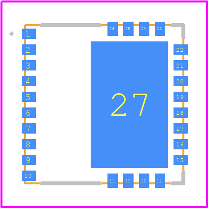 NCP58922MNTWG - onsemi PCB footprint - Other - Other - TQFN26 8x8, 0.8P CASE 518AG ISSUE B