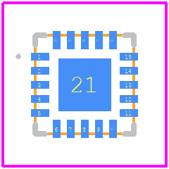 MAXM20344AMP+ - Analog Devices PCB footprint - Other - Other - 20-pin 3.5mm x 3.5mm x 1.45mm uSLIC 