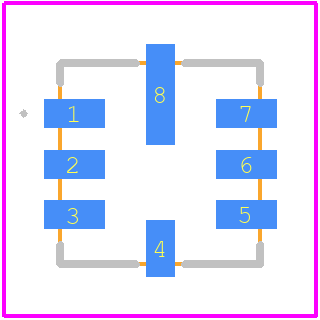 LTC6655LNBHLS8-5#PBF - Analog Devices PCB footprint - Other - Other - LS8 Package 8-Pin Leadless Chip Carrier (5mm × 5mm) (Reference LTC DWG # 05-08-1852 Rev B)