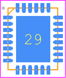 LT3922EUFD-1#TRPBF - Analog Devices PCB footprint - Quad Flat No-Lead - Quad Flat No-Lead - UFD  28-Lead Plastic QFN (4mm × 5mm)