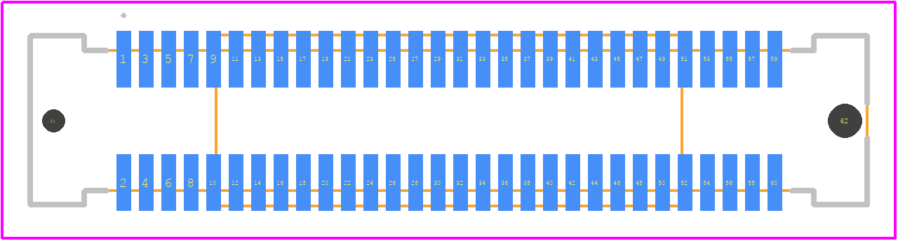 61083-064402LF - Amphenol PCB footprint - Other - Other - 61083-064402LF-2