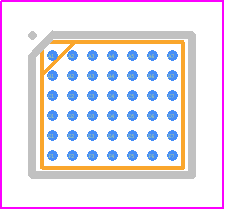 MAX22516AWO+T - Analog Devices PCB footprint - BGA - BGA - 42WLP