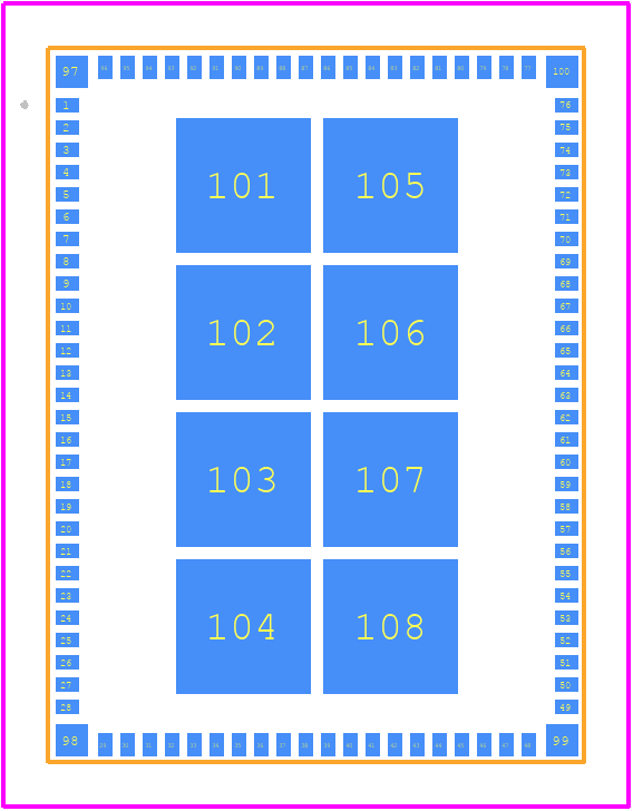 453-00184R - EZURIO PCB footprint - Other - Other - 108-FLGA Module