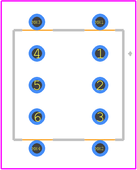B22AB - NKK Switches PCB footprint - Other - Other - B22AB-2