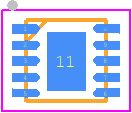 MIC2843AYMT-TR - Microchip PCB footprint - Small Outline No-lead - Small Outline No-lead - 10-PIN (2MMX2MM)_