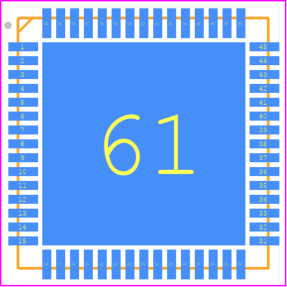 LM96530SQE/NOPB - Texas Instruments PCB footprint - Quad Flat No-Lead - Quad Flat No-Lead - NKA0060A (QFN)